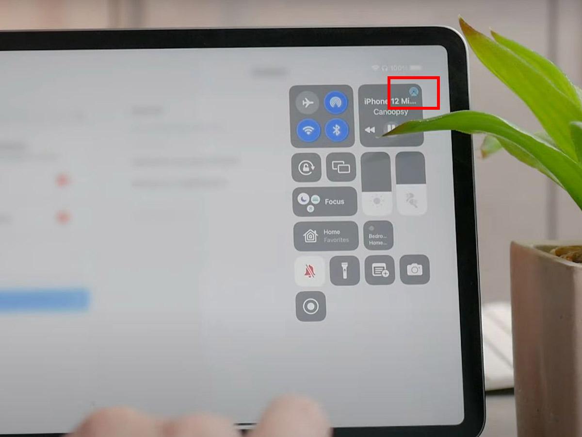 AirPlay button on Control Center (From: Youtube/Foxtecc)