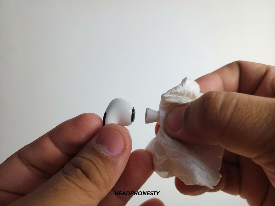 Pull the AirPods Pro ear tip away