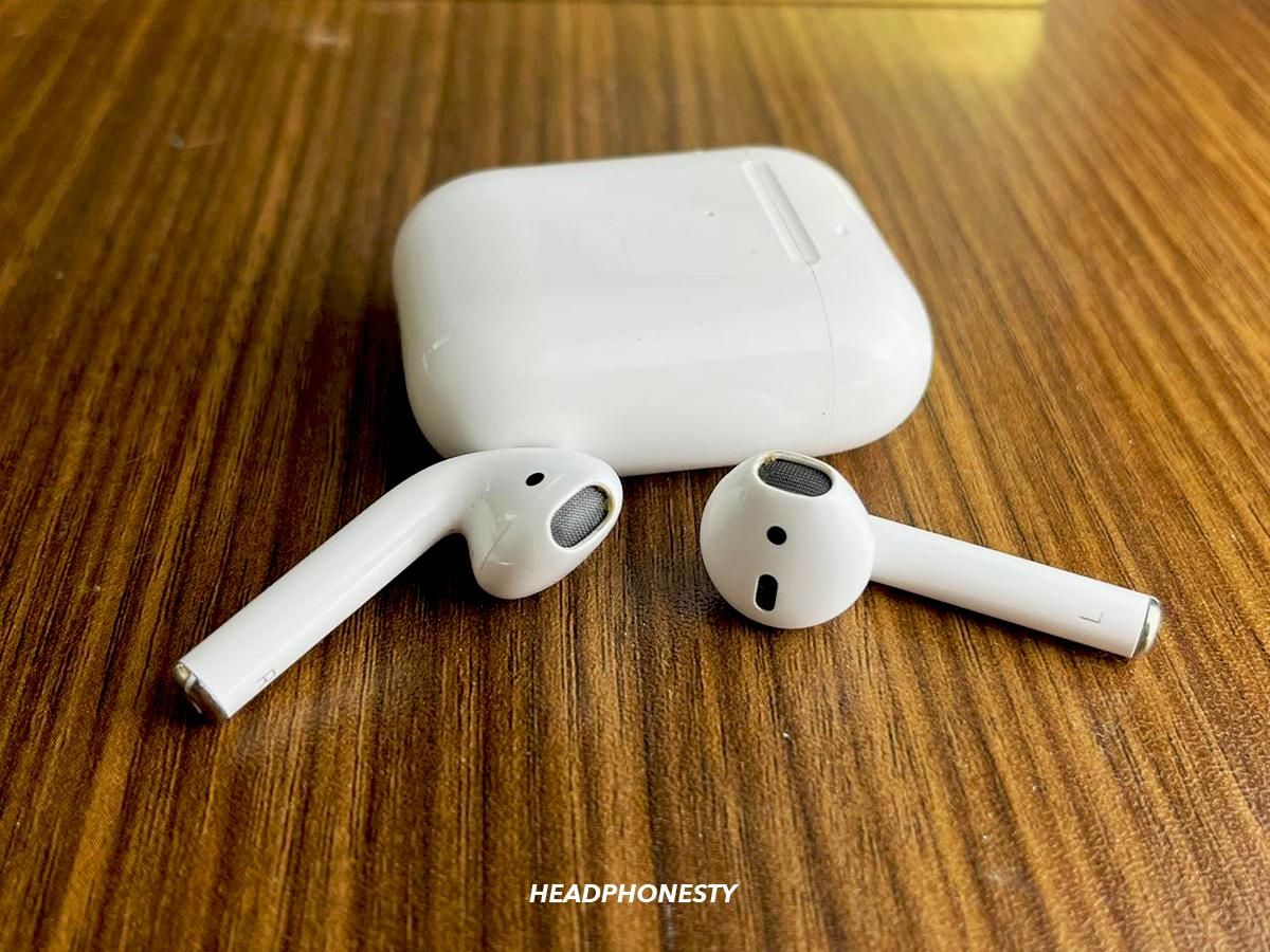 Let the AirPods dry before placing them back into the charging case.
