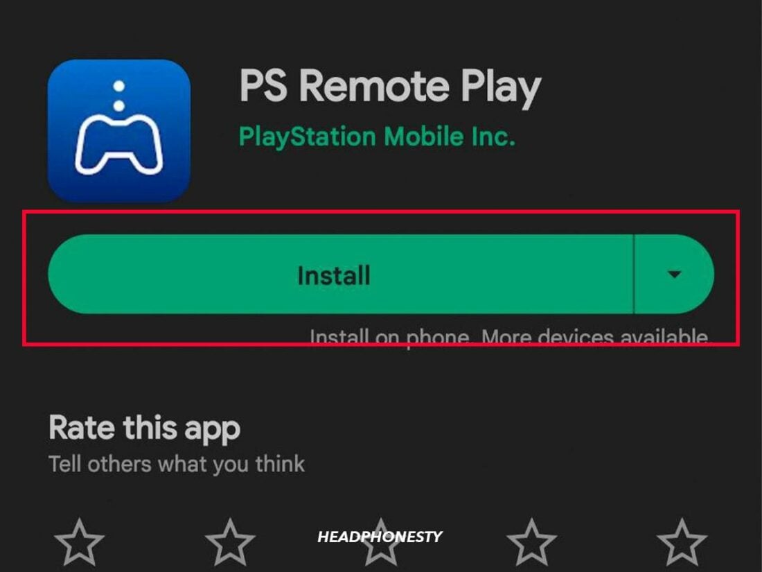 Install PS Remote Play from Google Store.
