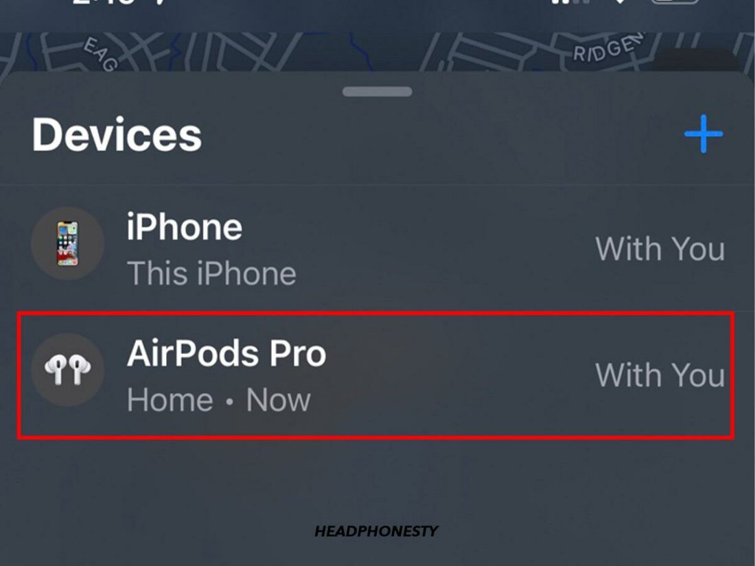Select your AirPods.