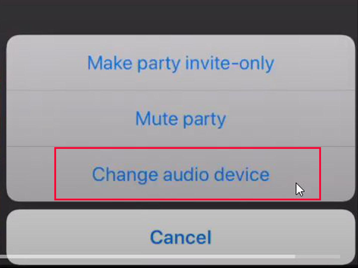 Select Change Audio Device. (From: Youtube/Galactic Grizzly)