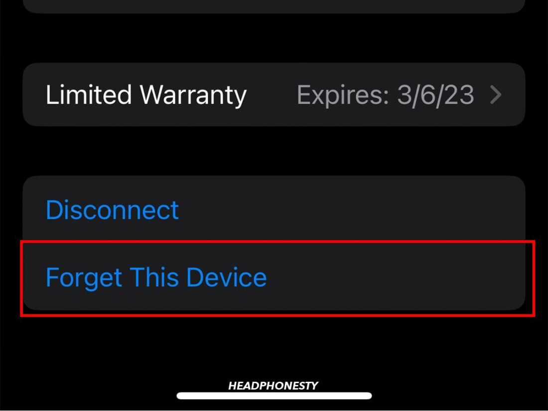 Forgetting a Bluetooth Device on Windows