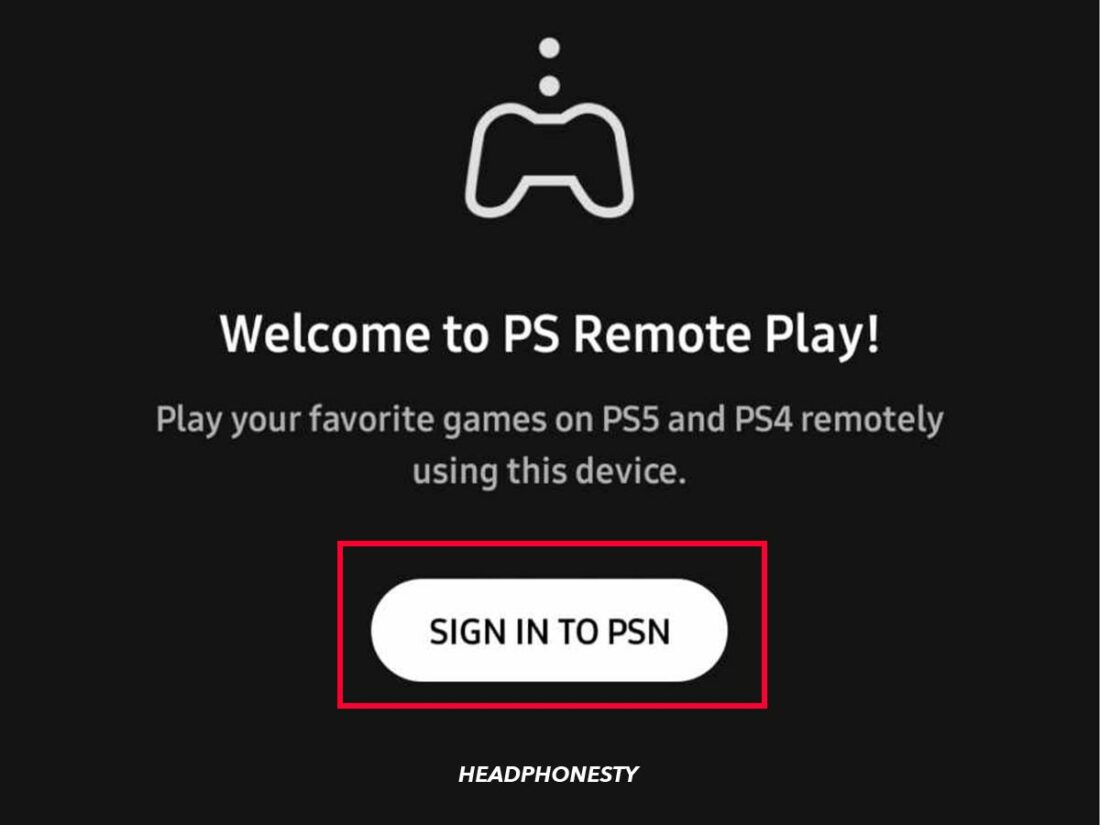 Sign in with your PSN account