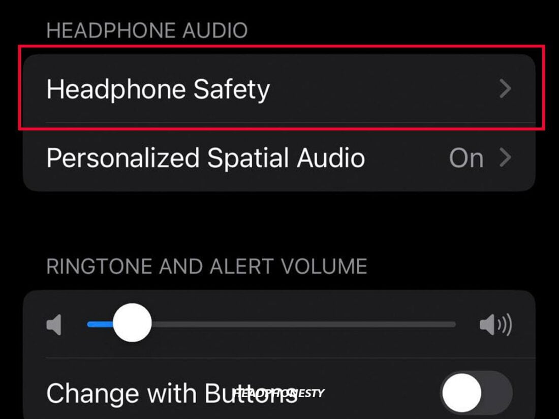 Headphone Safety option.