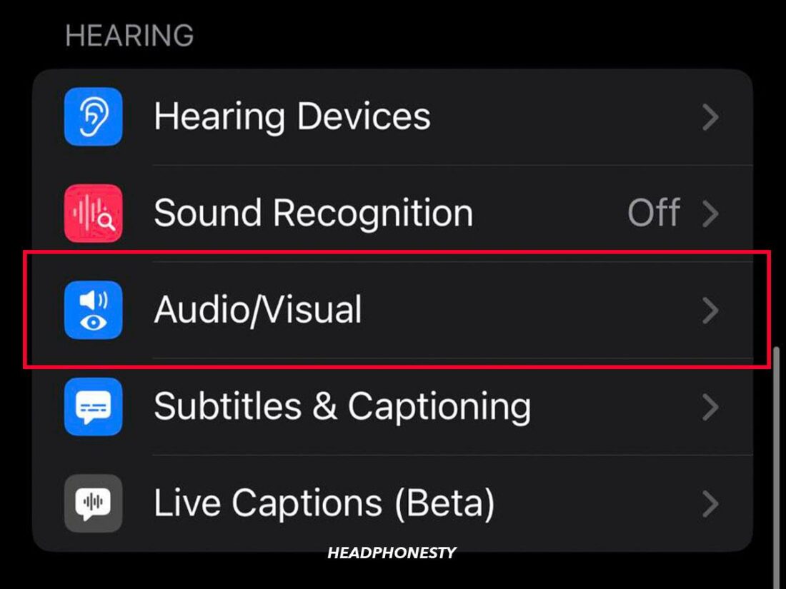 Go to the Audio/Visual settings.