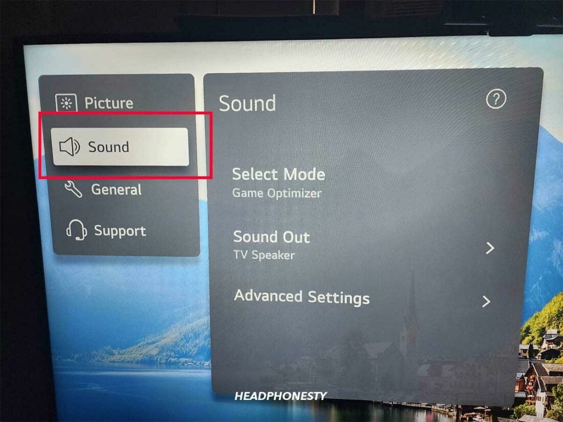 Select Sound.