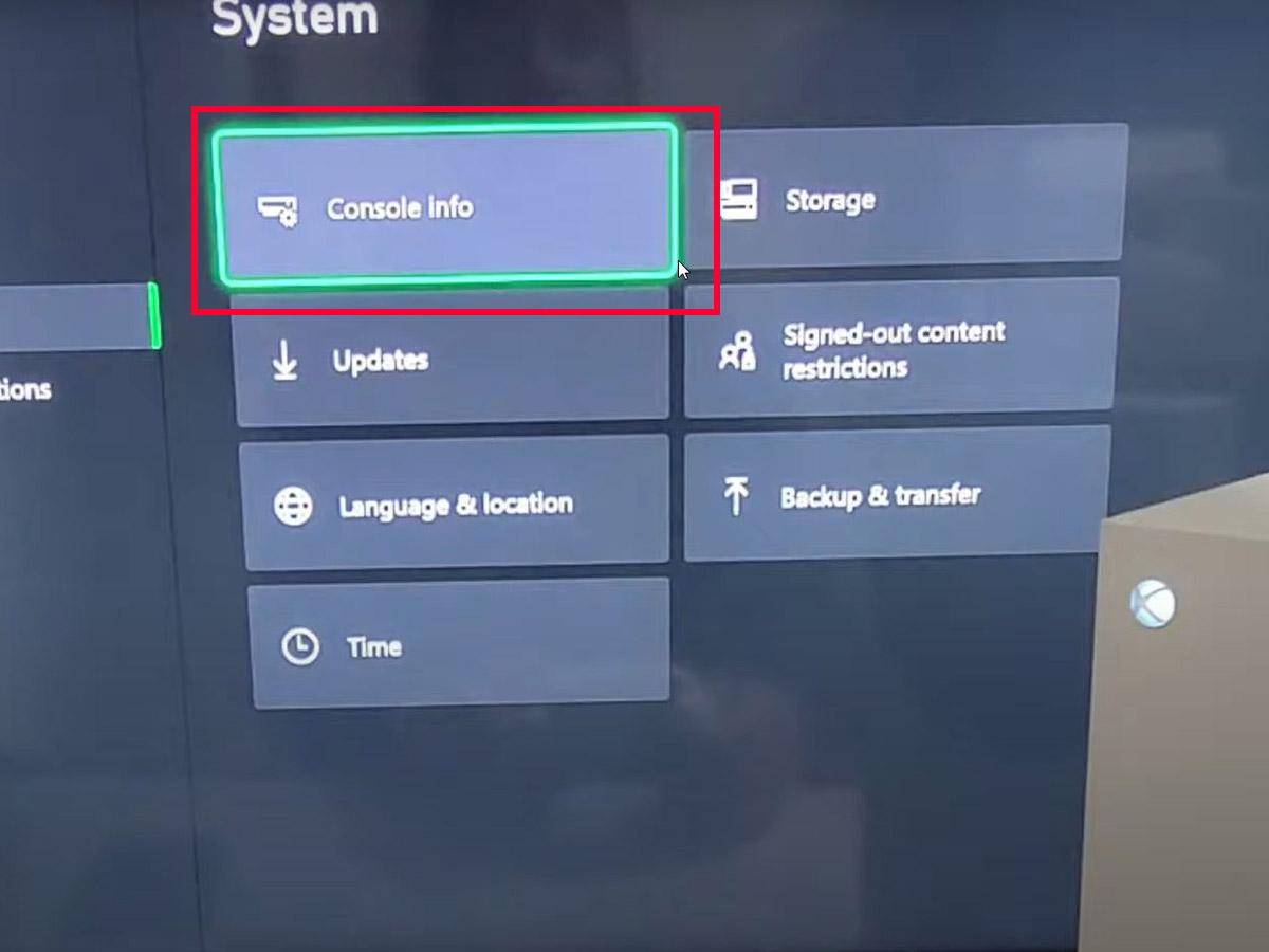 Accessing Console info. (From: YouTube/WorldofTech)