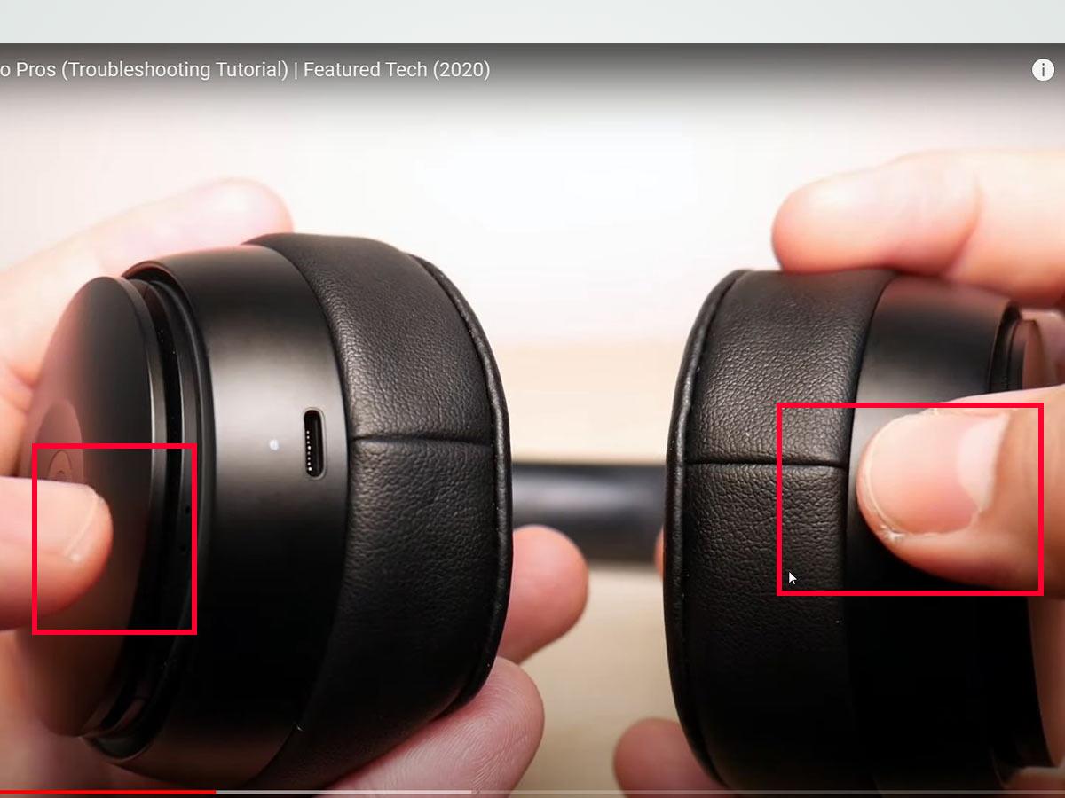 Press and hold the mode and volume-down buttons for ten seconds. (From: YouTube/Featured Tech)