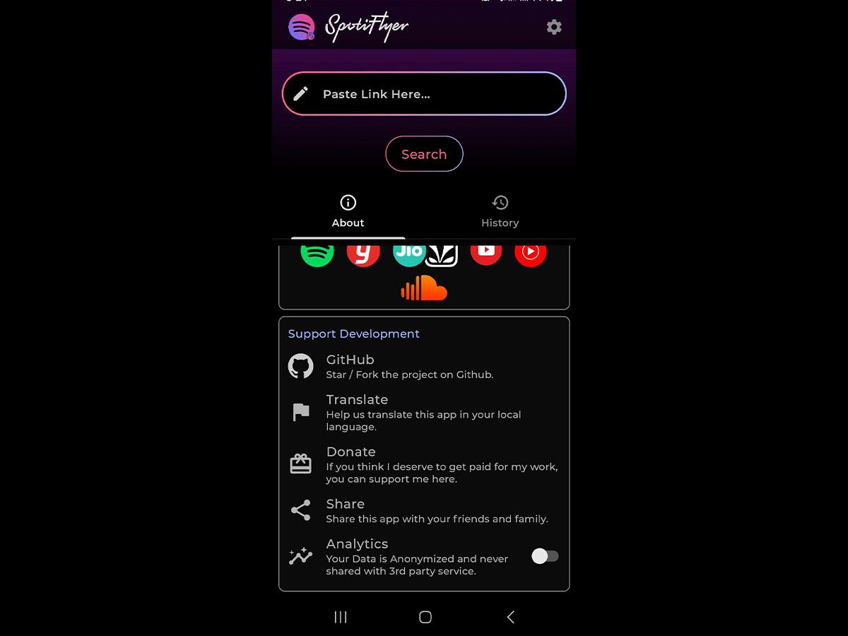 Loading the Spotiflyer mobile app (From: Youtube/AchsIdeas)