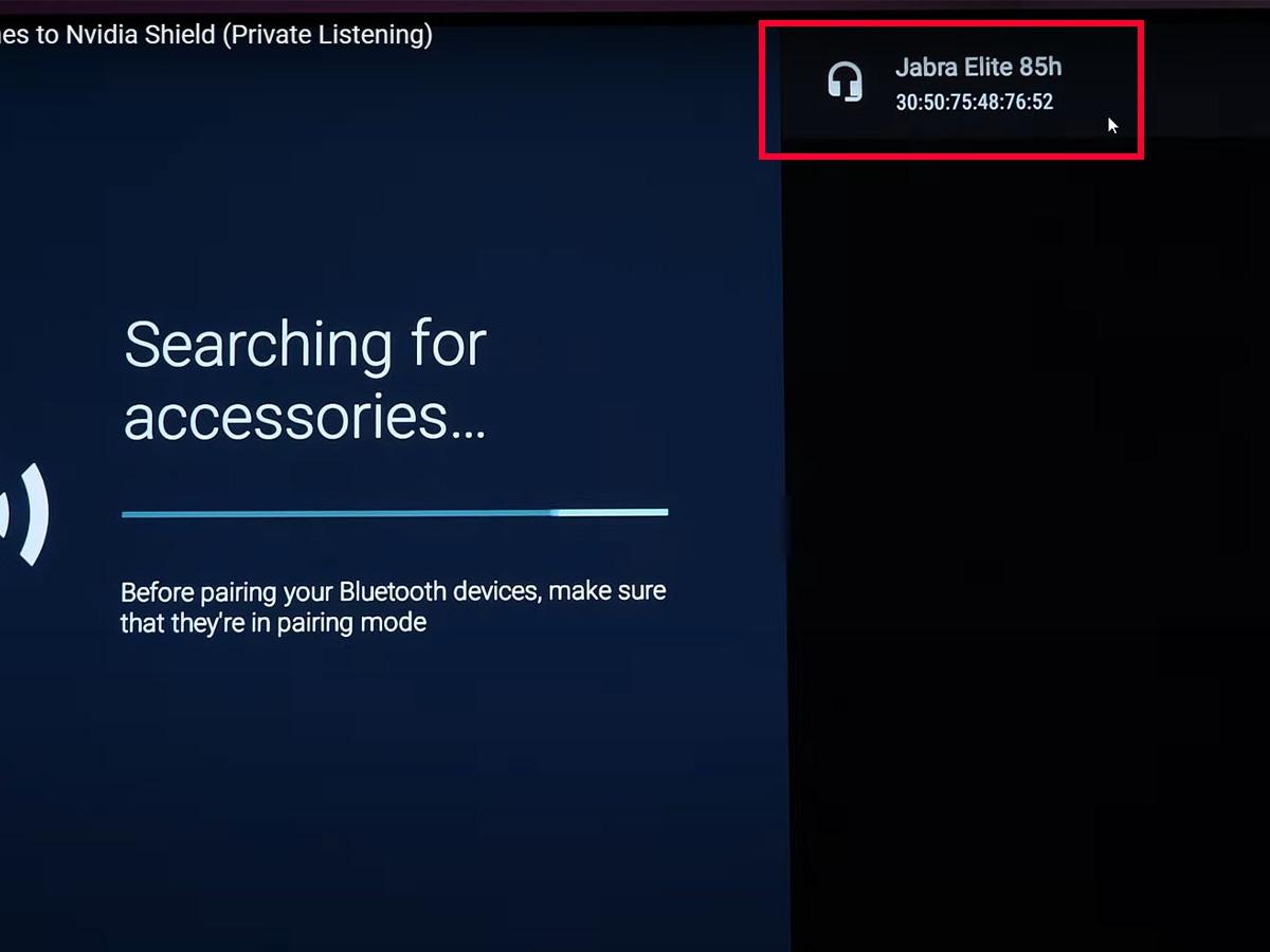 Select your Bluetooth headphones from the devices list. (From: Youtube/Babbling Boolean)
