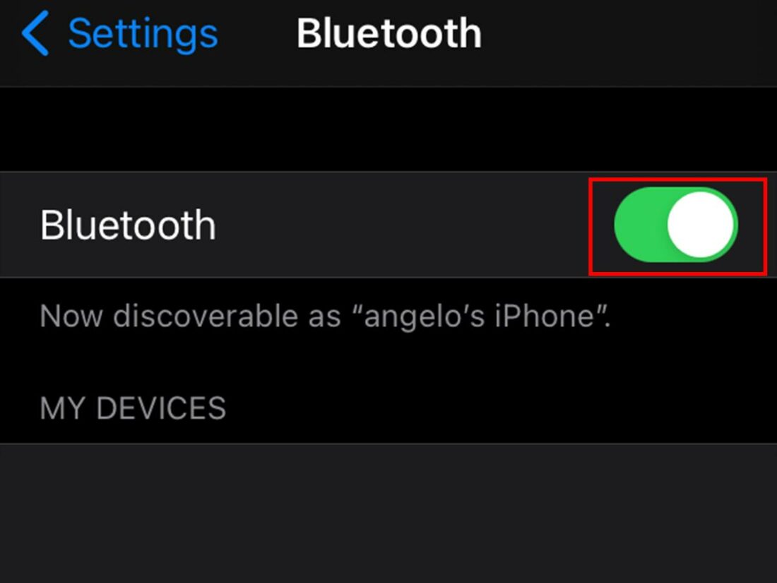 Turn on Bluetooth on your device.