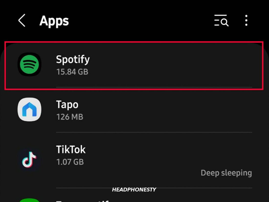 Select Spotify.
