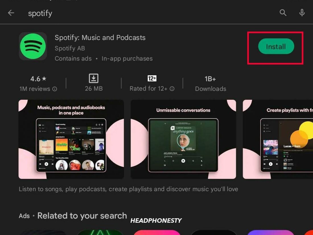 Reinstall the Spotify app.
