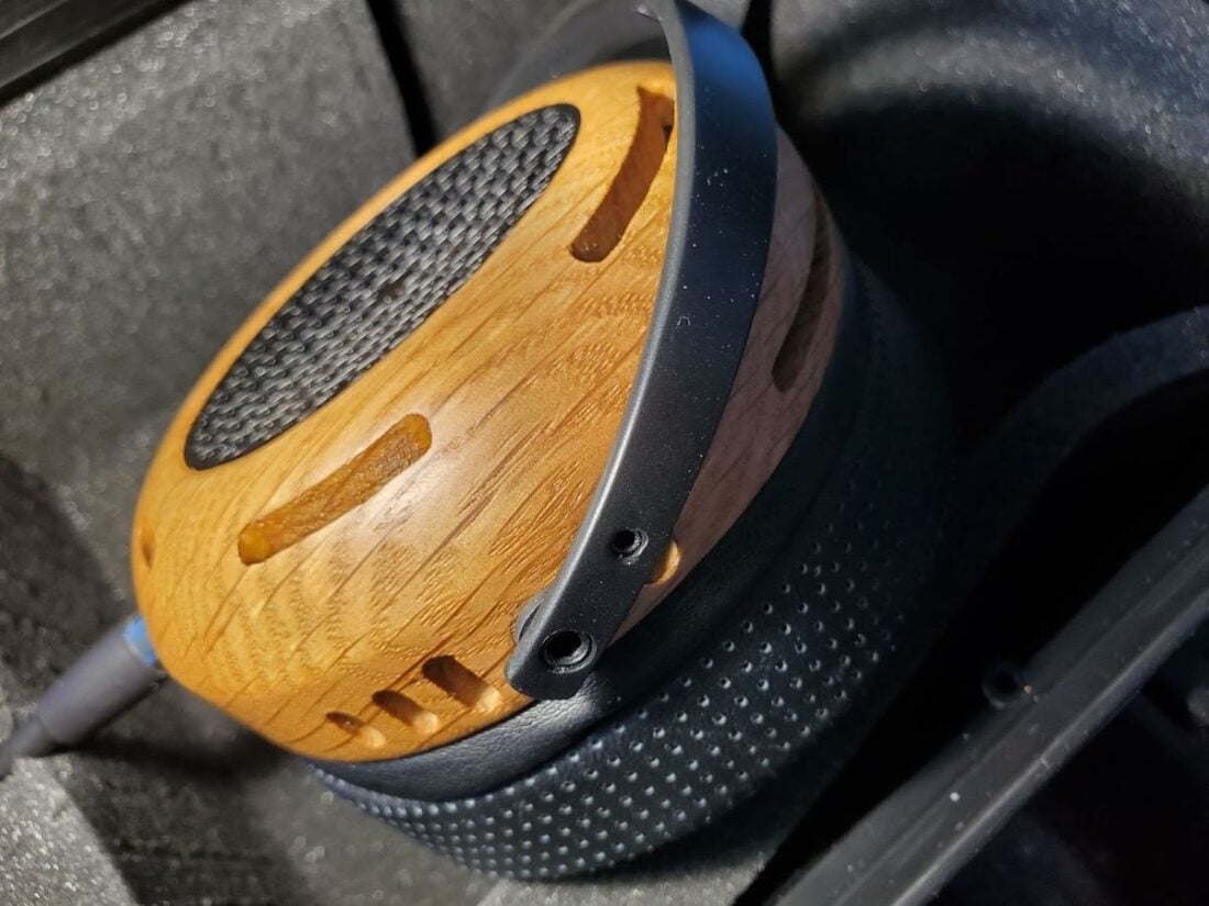 Unlike other headphones that simply have wood accents, ZMF's earcups really show off the grain of the wood.