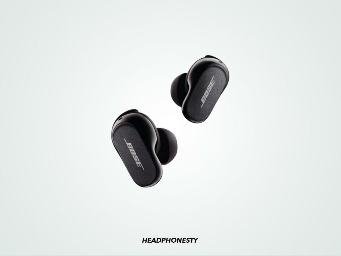 Close look at the Bose QuietComfort Earbuds II. (From: Amazon)