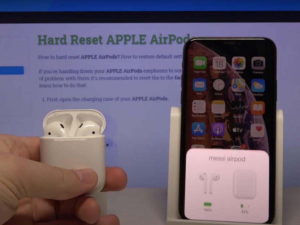 Connect your AirPods. (From: Youtube/HardReset.Info)