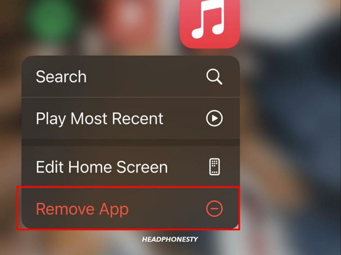 Tap Remove App.