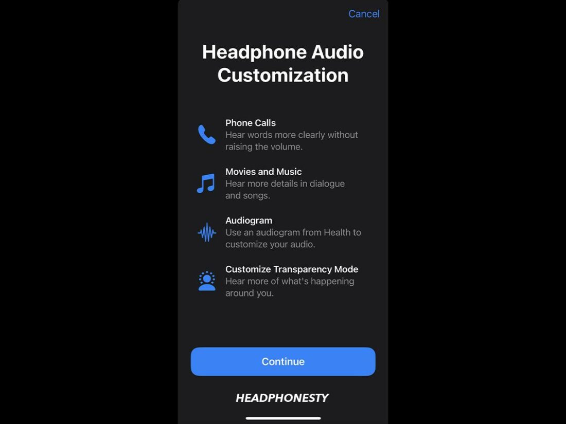 Headphone Audio Customization tests