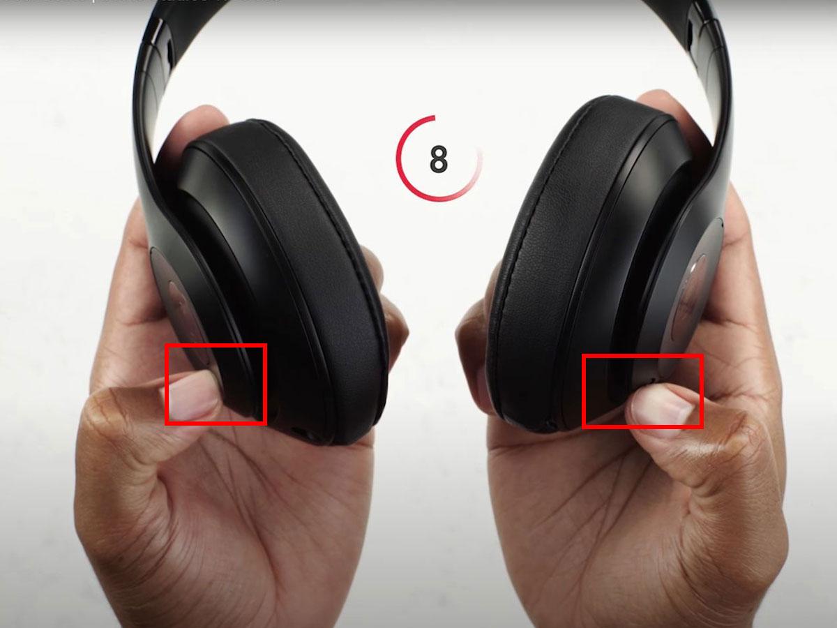 Press and hold the power and volume down buttons.(From: Youtube/Beats by Dre) 