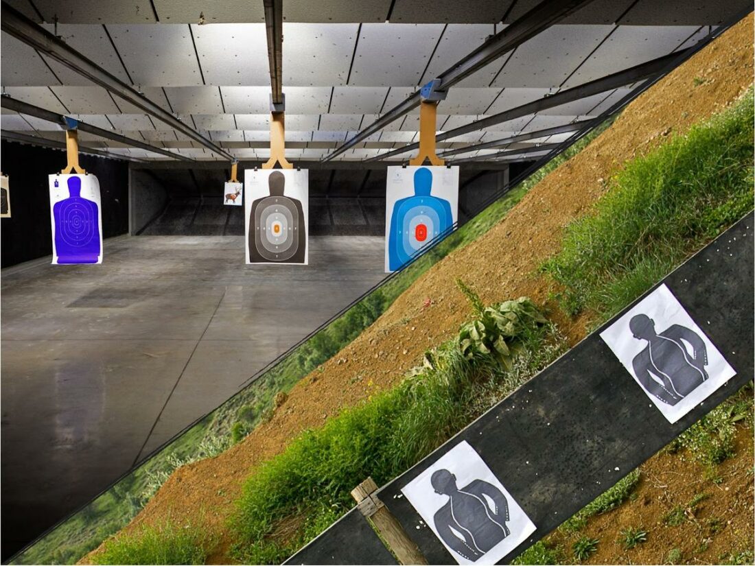 Sound travels differently on an indoor vs outdoor shooting range