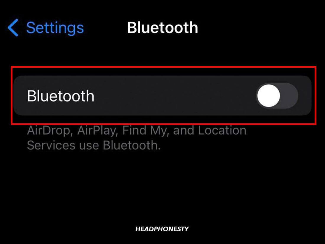 Bluetooth turned off.
