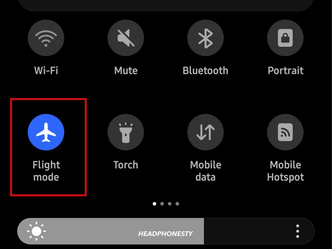 Tap on the airplane icon.