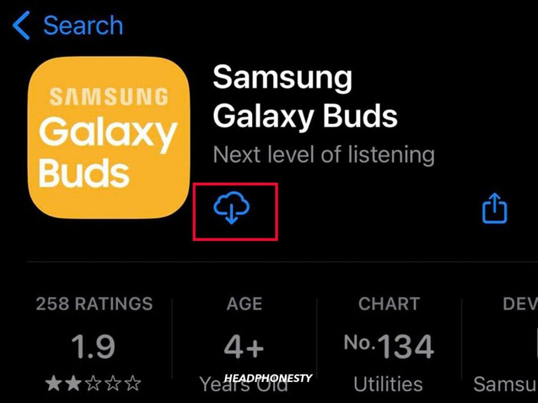 Download the Samsung Galaxy Buds app.