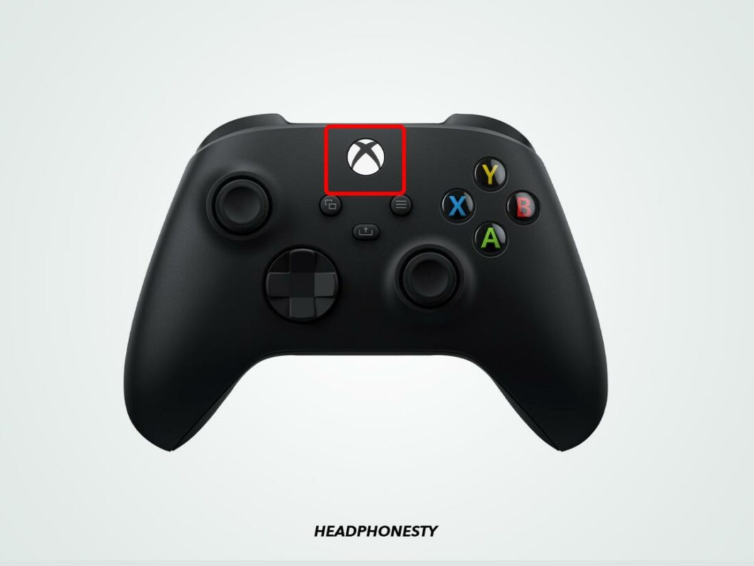 Xbox icon on the controller.