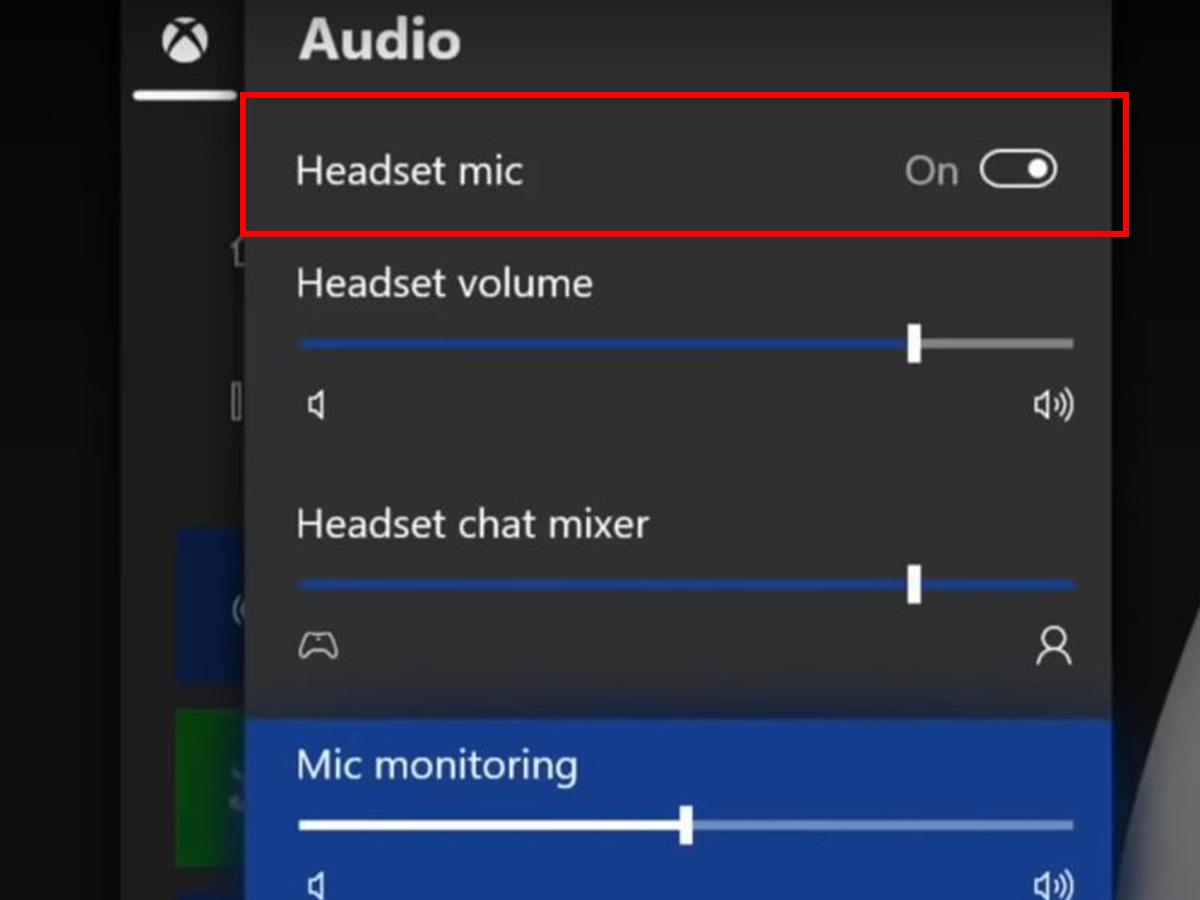 Headset mic toggle switch is on. (From: Youtube/YourSixStudios)