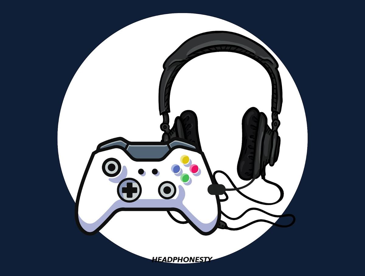 Wired headset connected to the Xbox One controller