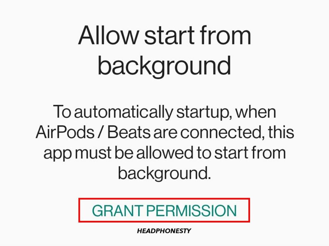 Select 'Grant Permission.'