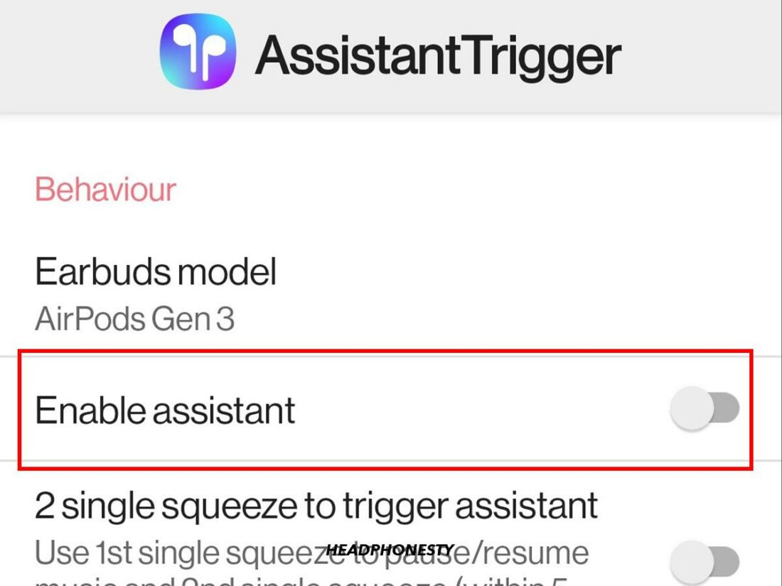 Tap 'Enable assistant.'