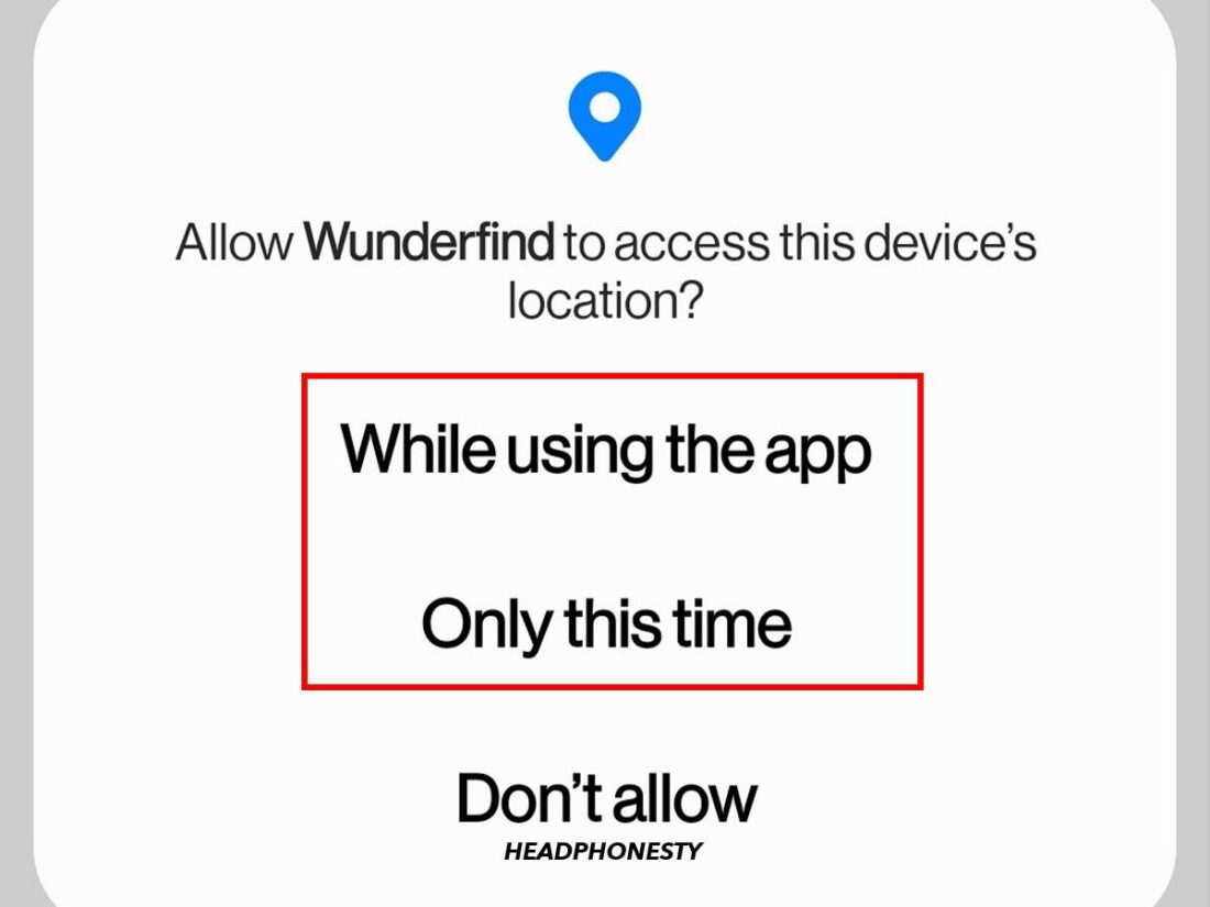 Allow Wunderfind to access your device location.