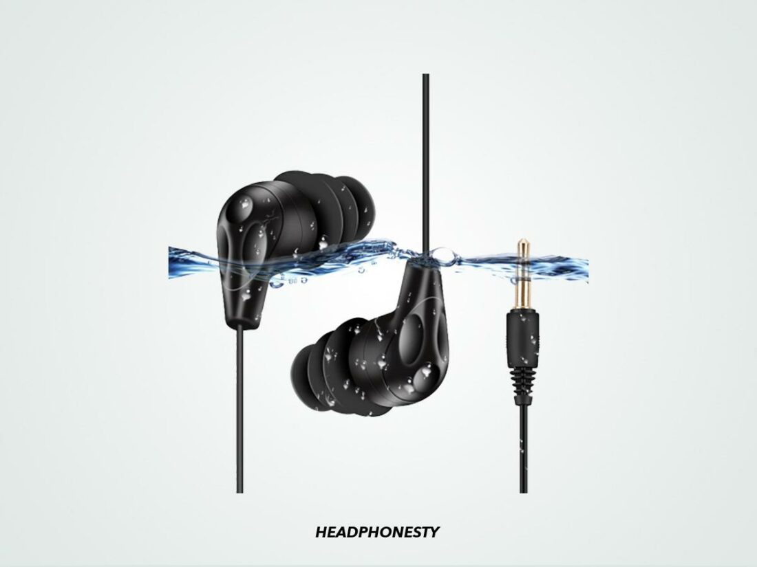 Close look at the AGPTEK Waterproof Headphones. (From: Amazon)