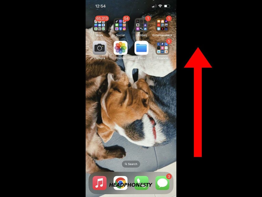 Swipe up from the button of your iOS home screen.