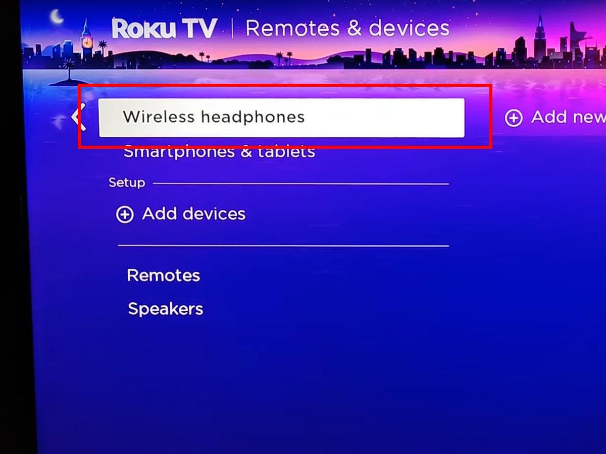Select 'Wireless headphones.' (From: Youtube/How To Tech)