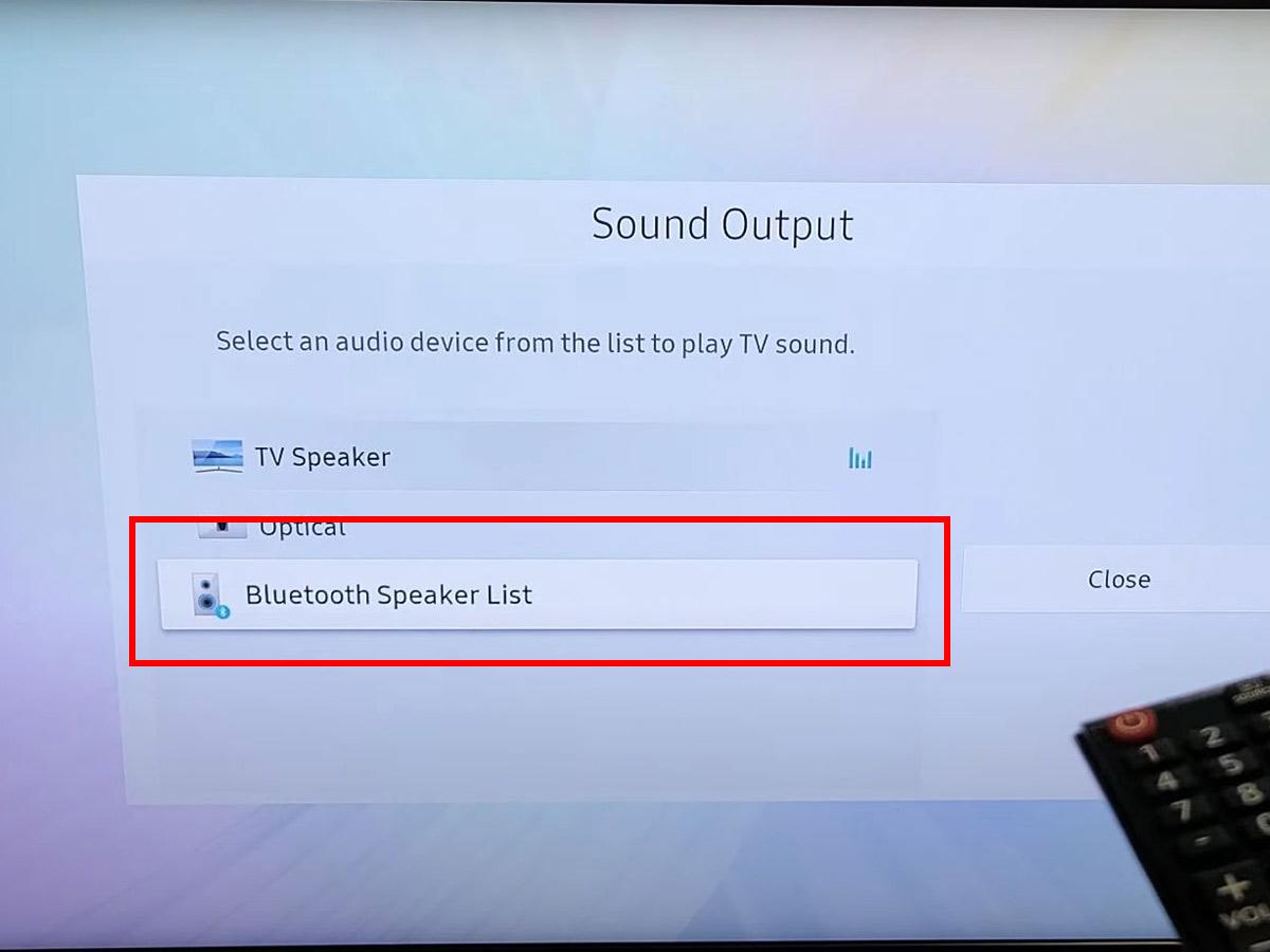 Select 'Bluetooth Speaker List.' (From: Youtube/WorldofTech)
