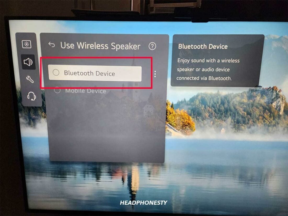 Select 'Bluetooth Device.'