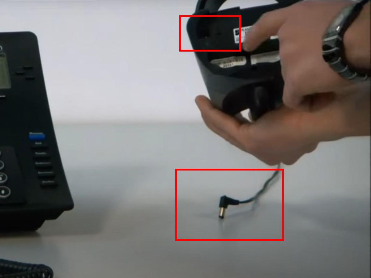 Unplug the AC power adapter. (From: Youtube/Refurbished Phone Exchange)