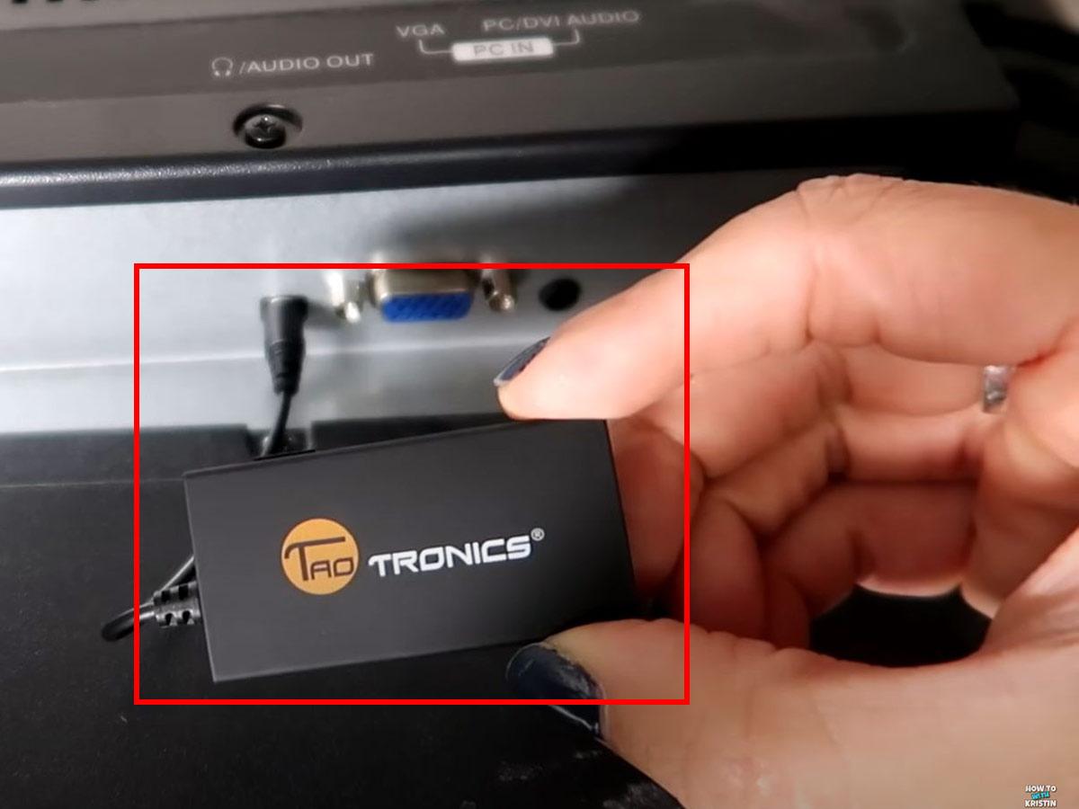 Connect your Bluetooth adapter to your TV. (From: Youtube/How To With Kristin)