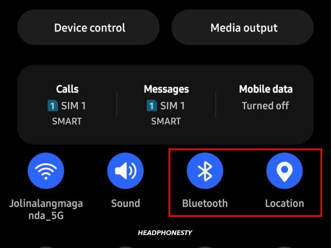 Enable Bluetooth and location services on your device.