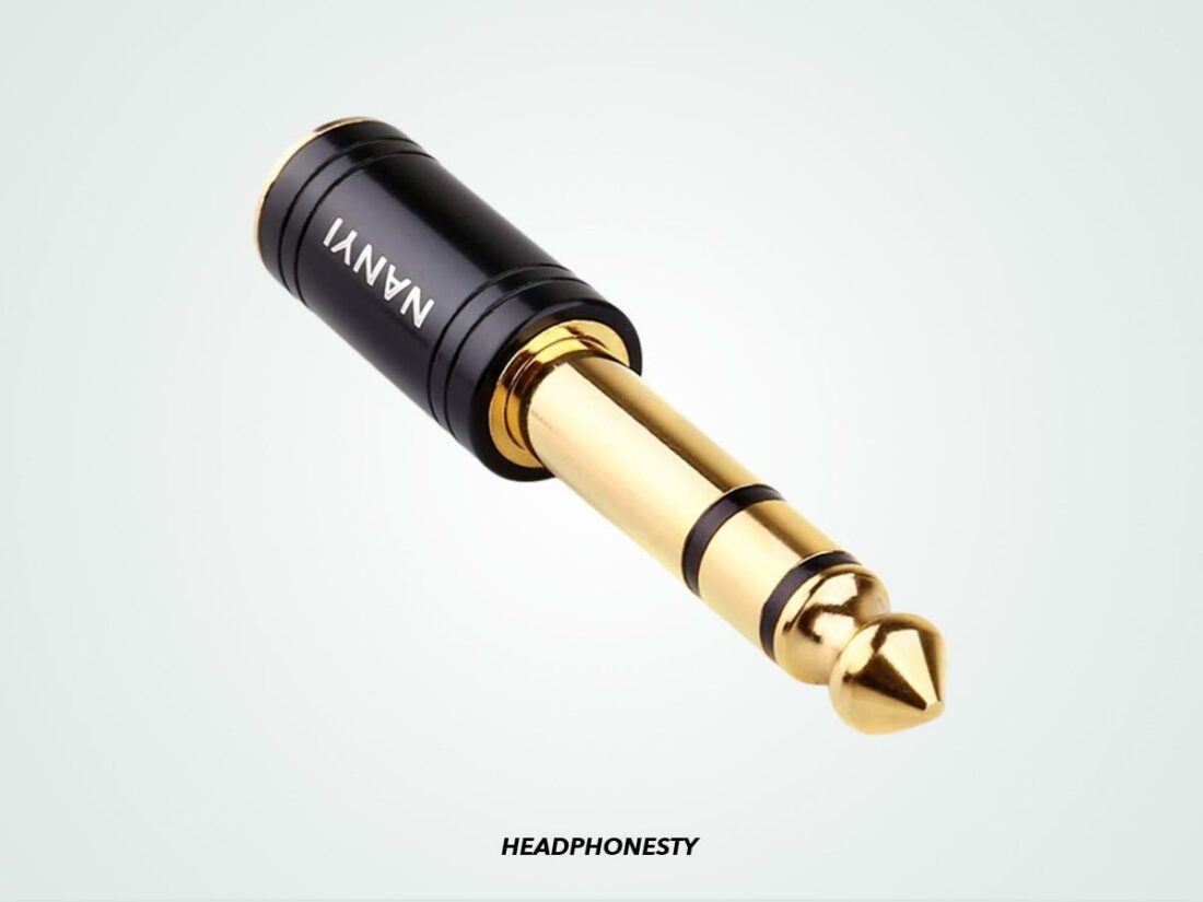 NANYI 1/4'' Male to 1/8'' Female Stereo Headphone Adapter (From: Amazon).