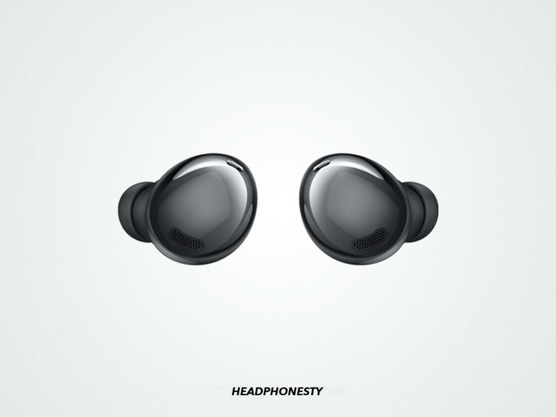 Close look at the Samsung galaxy buds pro. (From: Amazon)