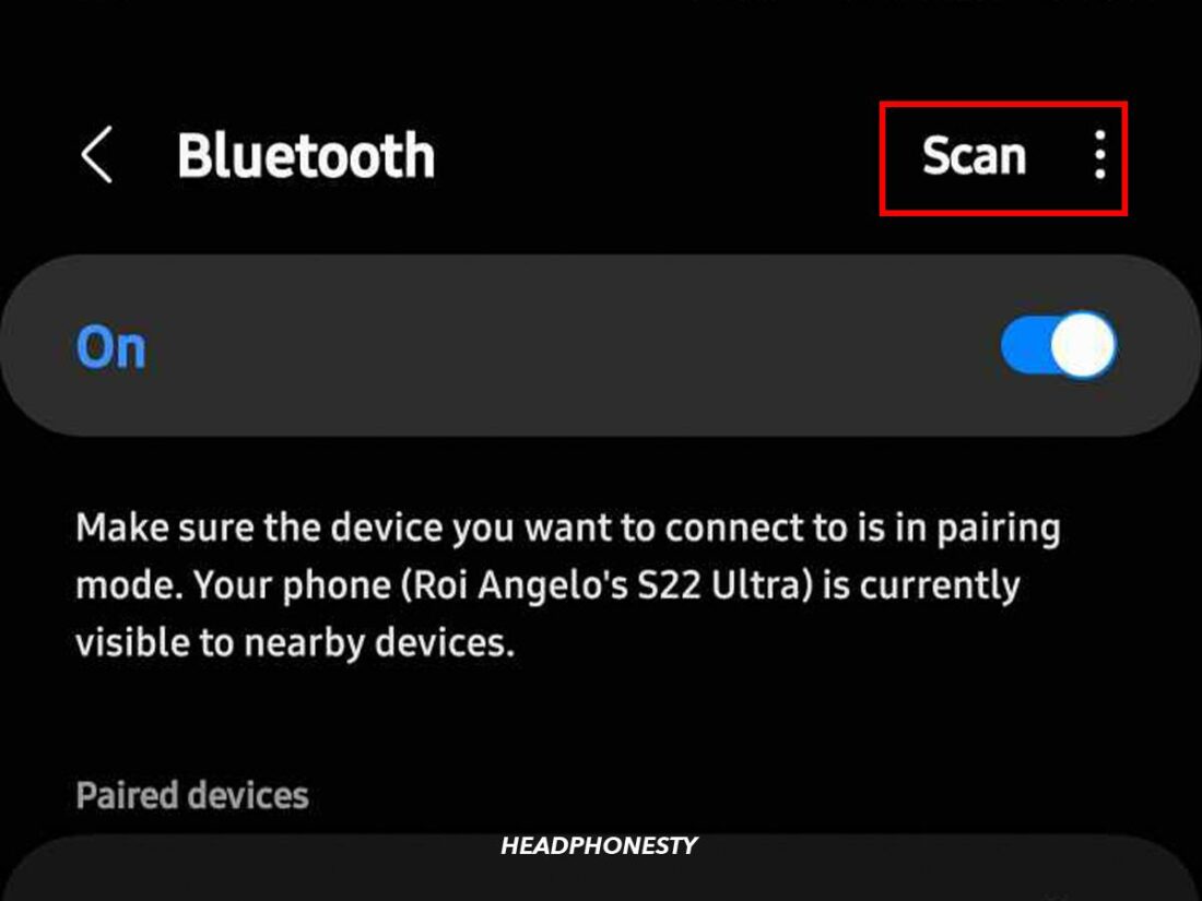 Scan for new devices