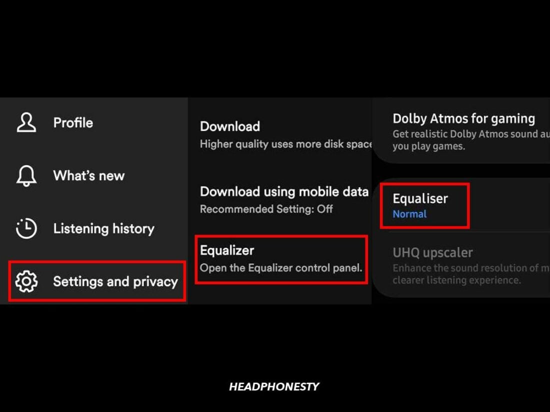 How to access Spotify Equalizer on Android