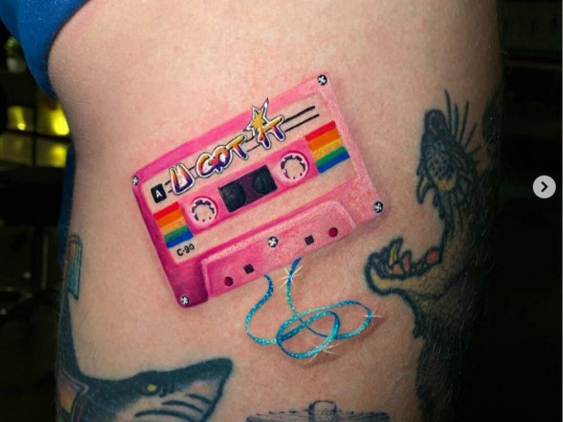 Jem and the Holograms casette tape. (From: Instagram/Tattoospencer)