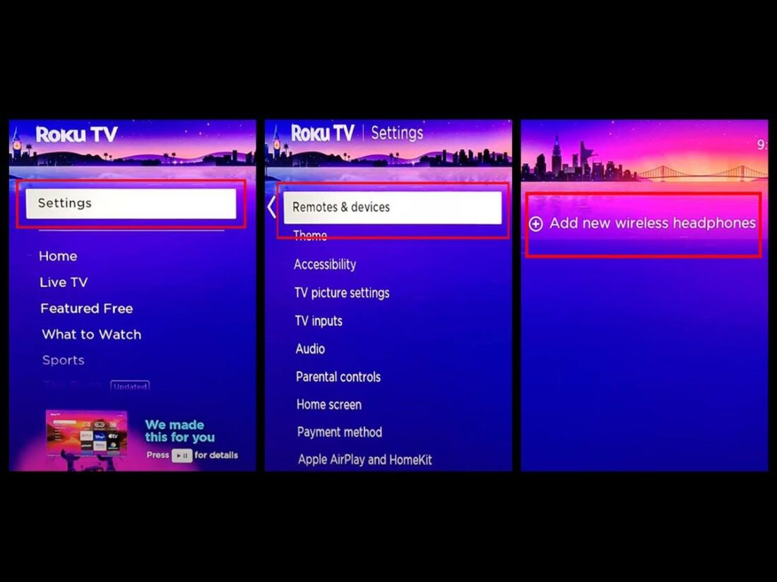 Steps on how to Connect AirPods to Roku TV Without the App