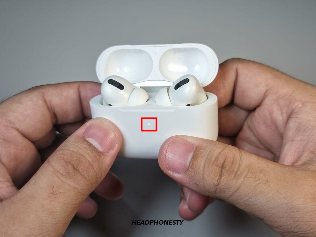 Ensure your AirPod pairing mode is turned on.