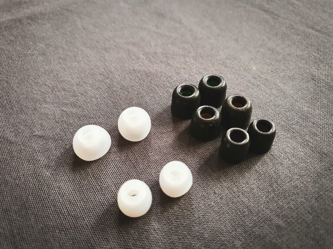 The bundled-in eartips come in silicone and foam varieties.